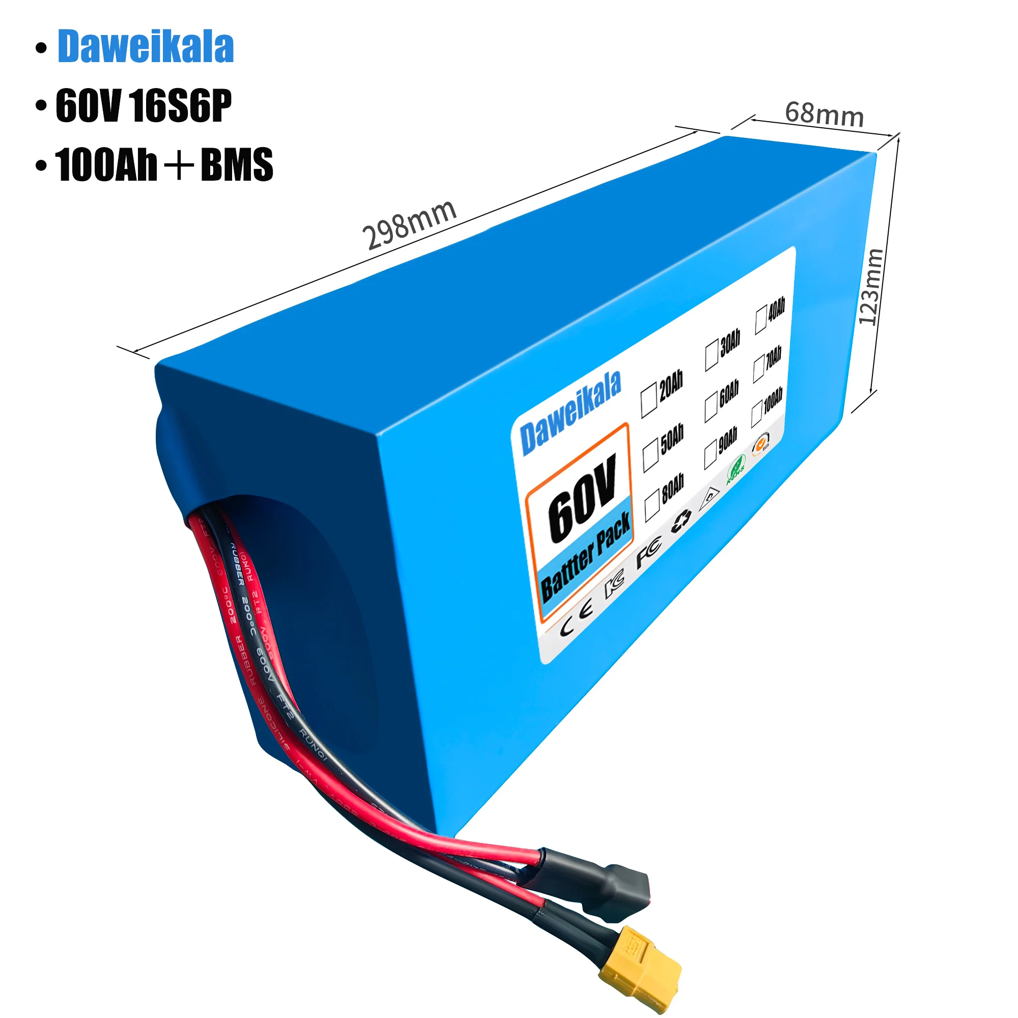 بطارية دراجة كهربائية 60 فولت  - مراجعة 60V 50Ah Electric Scooter Battery وسعره