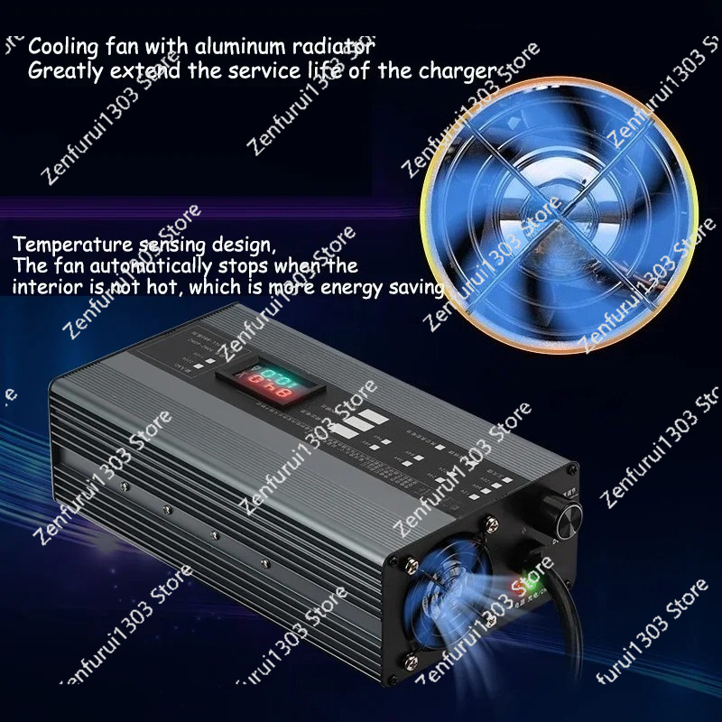 شاحن بطارية ليثيوم أيون/ليثيوم - مراجعة 72V 15A Fast Charger وسعره