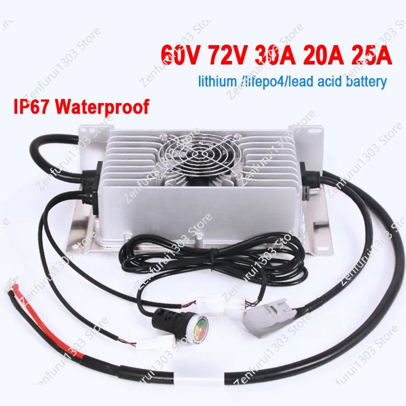 شاحن ذكي 72 فولت 30 أمبير، 60  - مراجعة 84V 20A Smart Charger وسعره